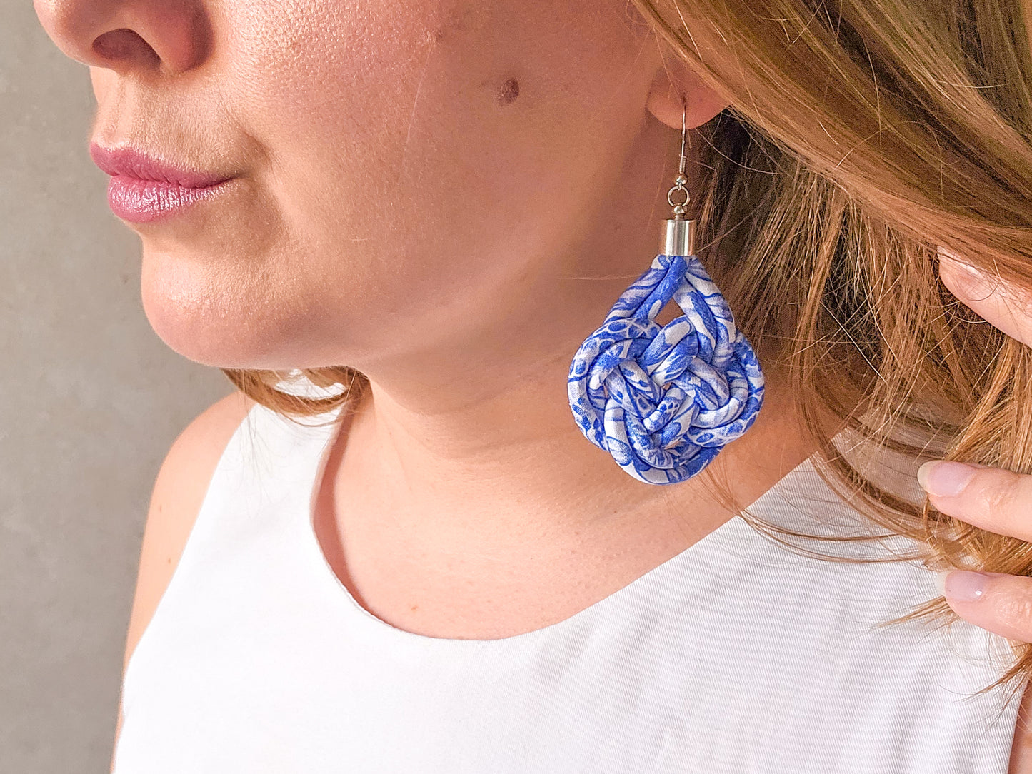 Basket Knot Earrings - Forest