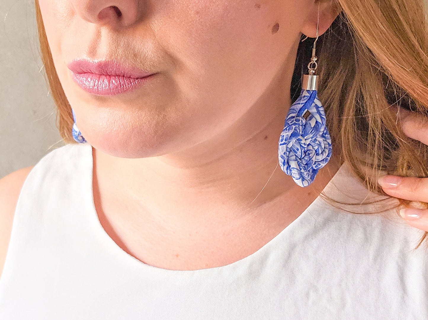 Basket Knot Earrings - Forest