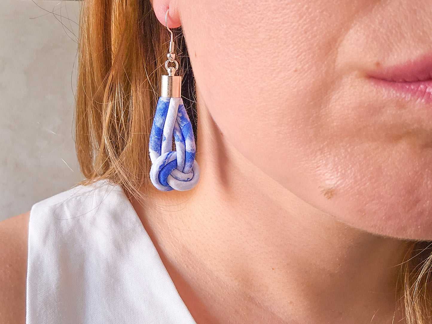 Knot Earrings - Sea