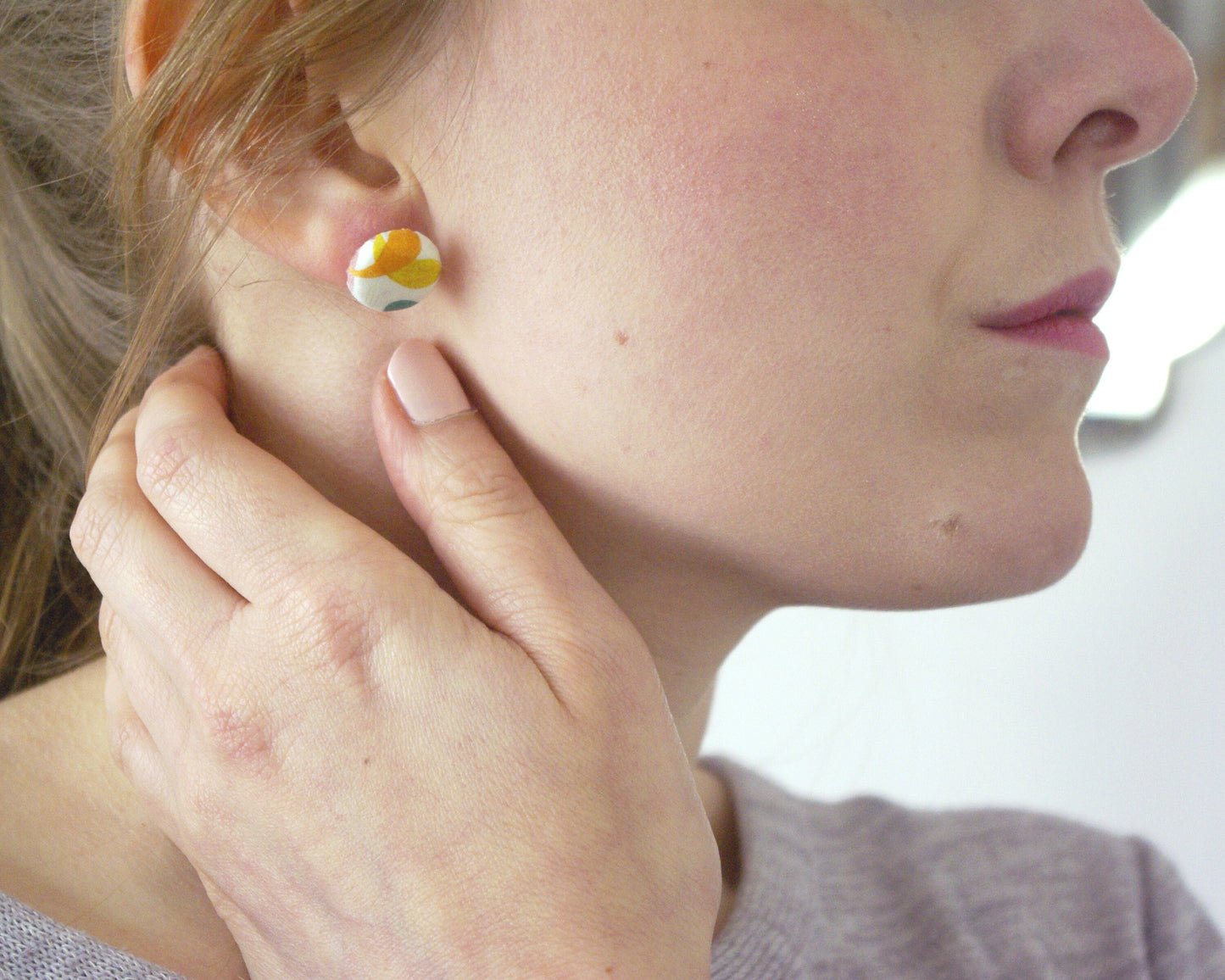 Stud Earrings - Elderberry