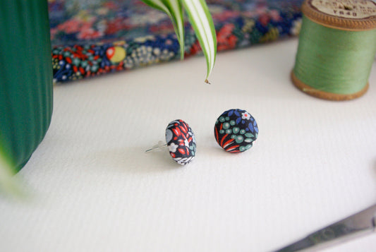 Stud Earrings - Elderberry