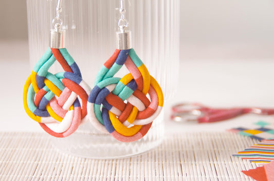 Basket Knot Earrings - Deck Chair