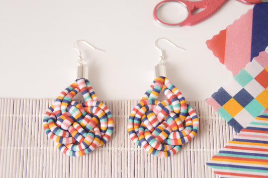 Basket Knot Earrings - Candy