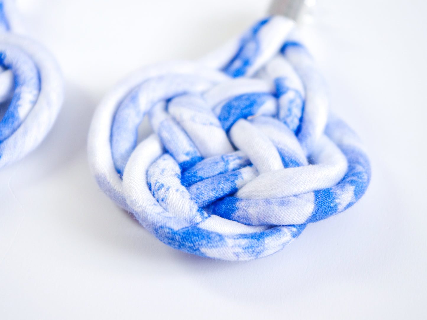 Basket Knot Earrings - Sea