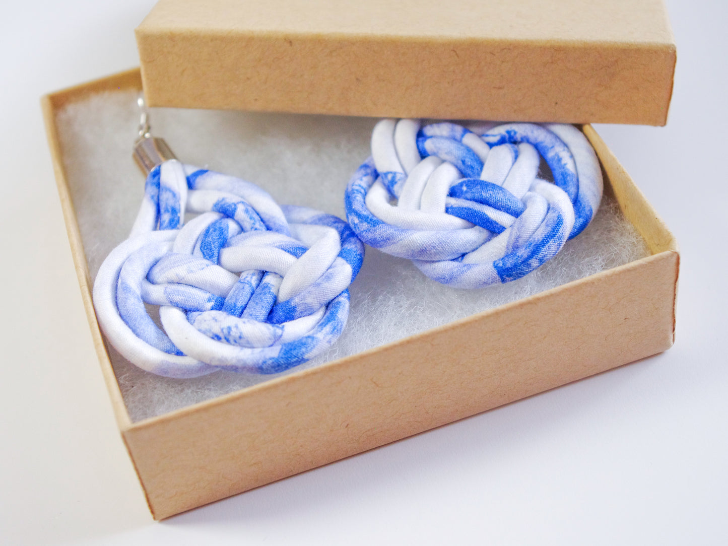 Basket Knot Earrings - Sea