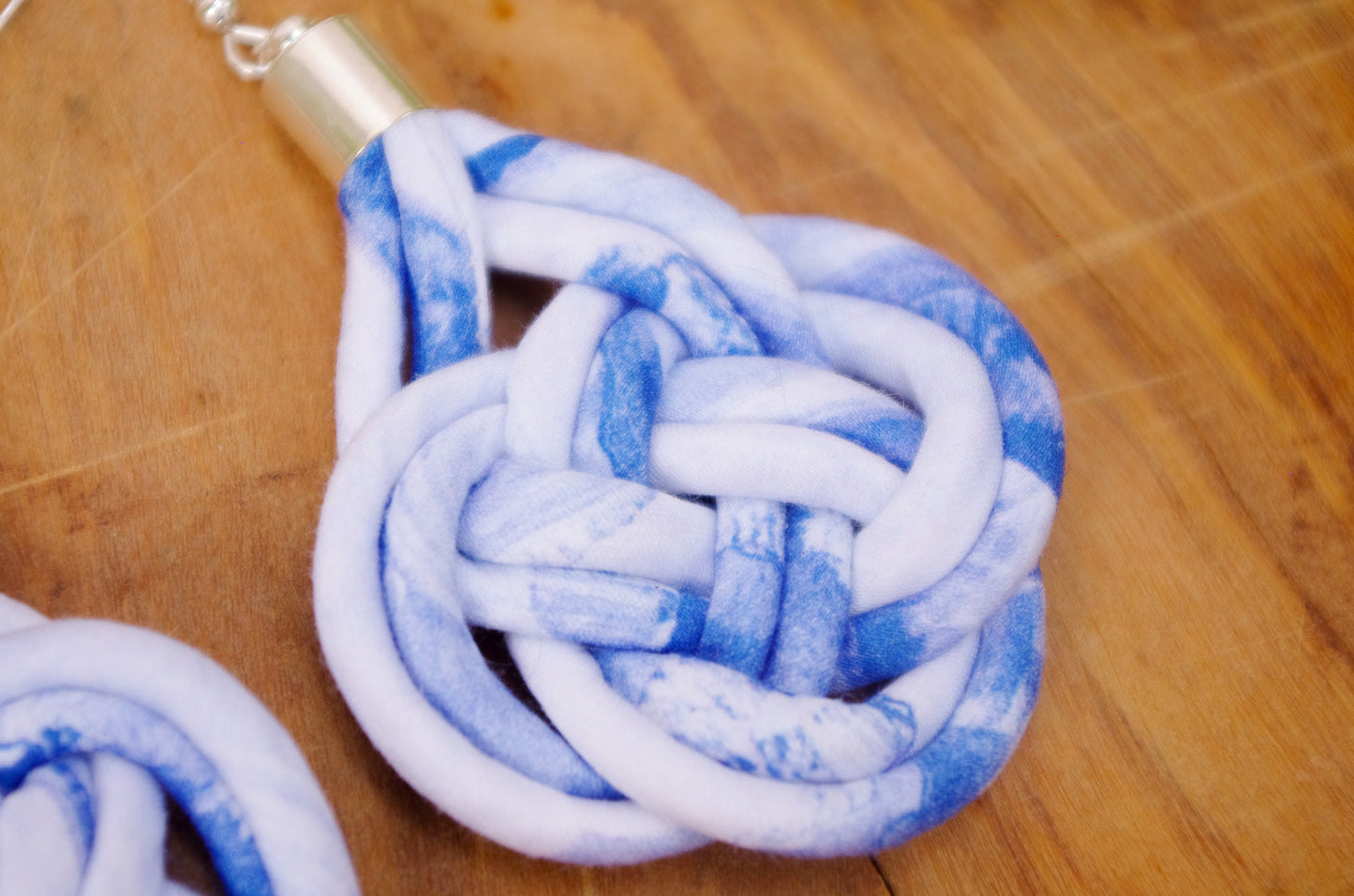 Basket Knot Earrings - Sea