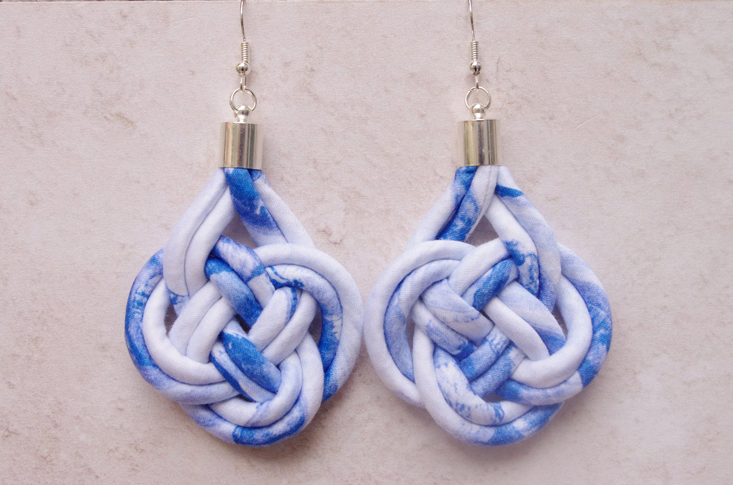 Basket Knot Earrings - Sea