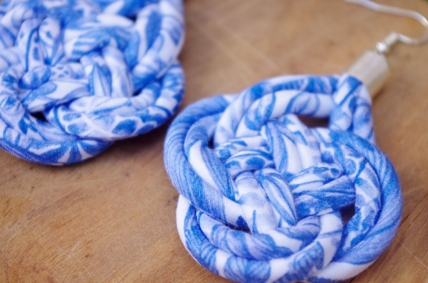 Basket Knot Earrings - Forest