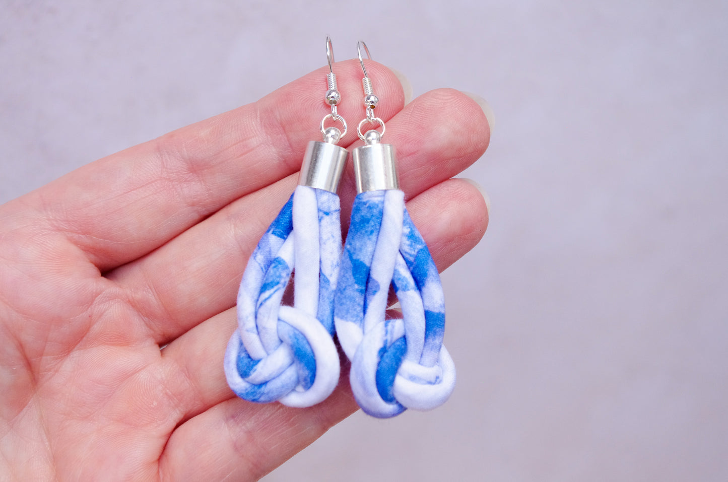 Knot Earrings - Sea