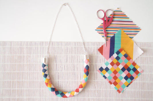 Chunky Rope Pendant - Harlequin