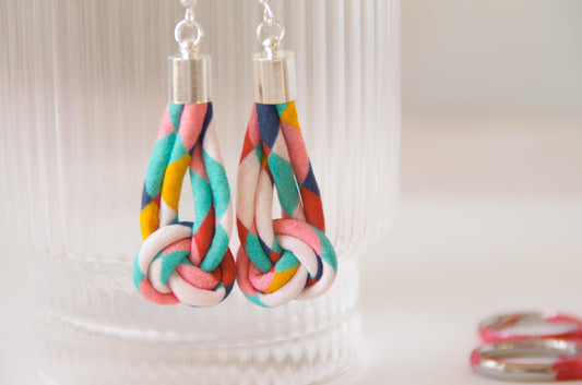 Knot Earrings - Harlequin