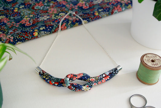 Reef Knot Pendant - Elderberry