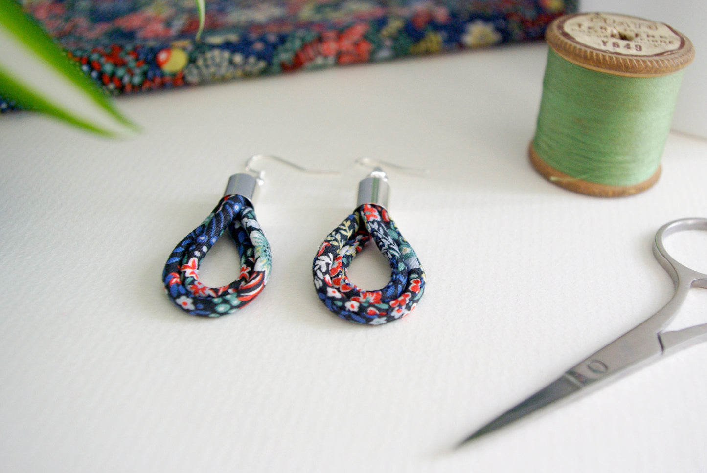 Teardrop Earrings - Elderberry