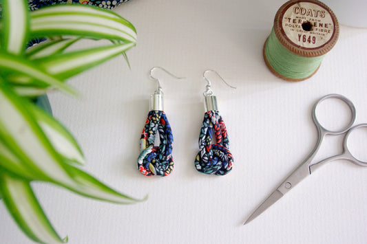 Knot Earrings - Elderberry