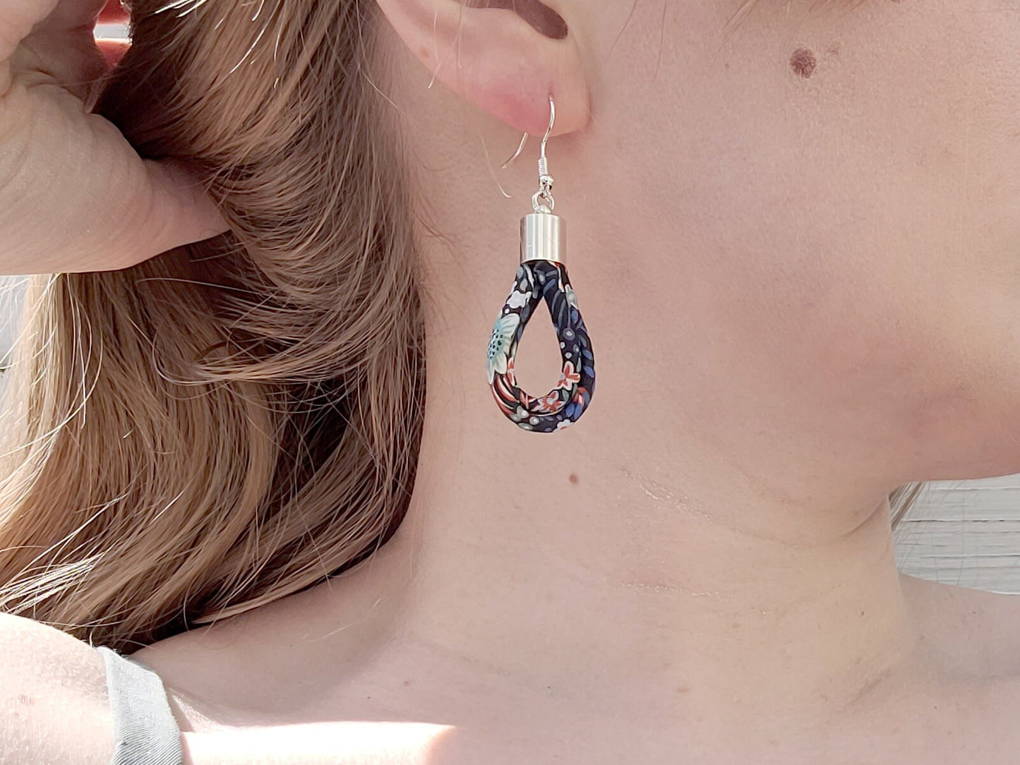 Teardrop Earrings - Elderberry