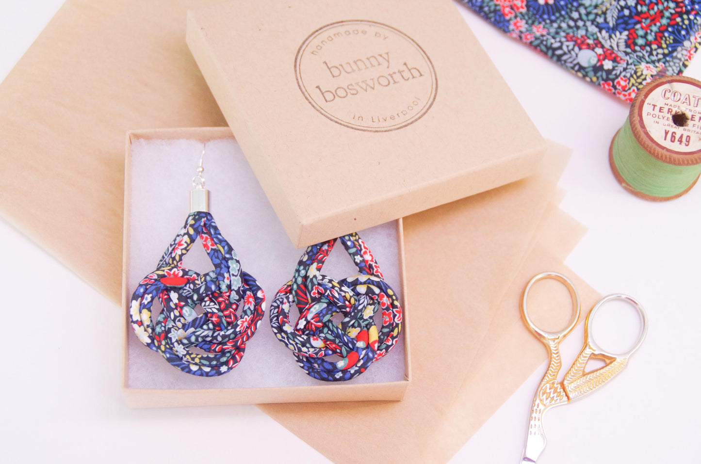 Basket Knot Earrings - Elderberry