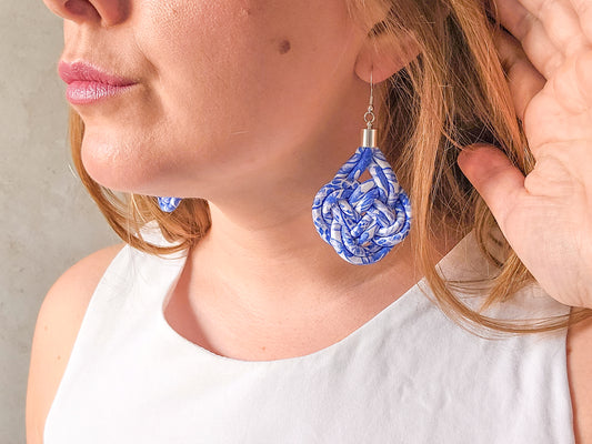 Basket Knot Earrings - Forest