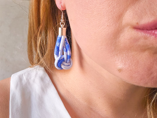 Knot Earrings - Sea