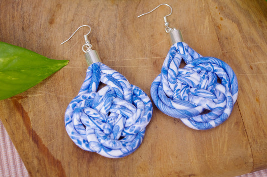 Basket Knot Earrings - Forest