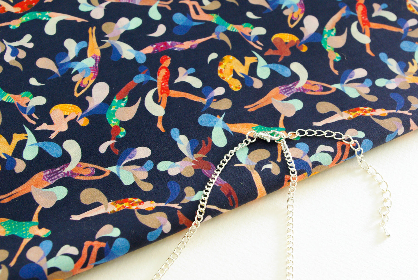 Cabochon Swimmers Necklace - Liberty Lido