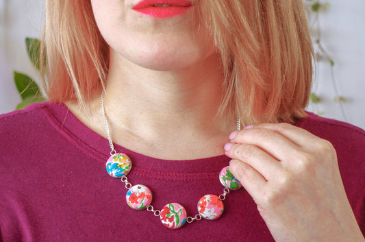 Cabochon Necklace - California Bloom