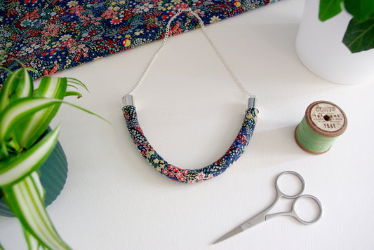 Chunky Rope Pendant - Elderberry