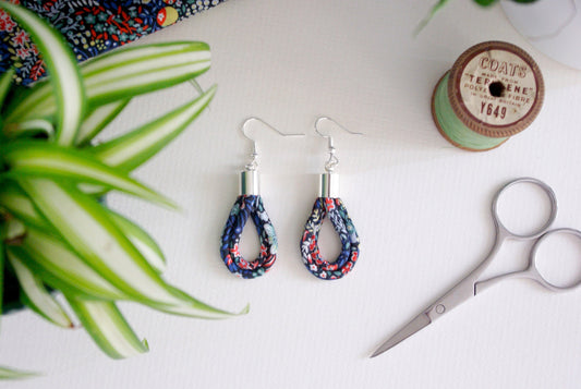 Teardrop Earrings - Elderberry