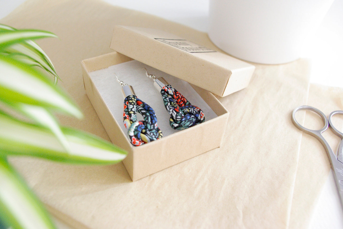 Knot Earrings - Elderberry