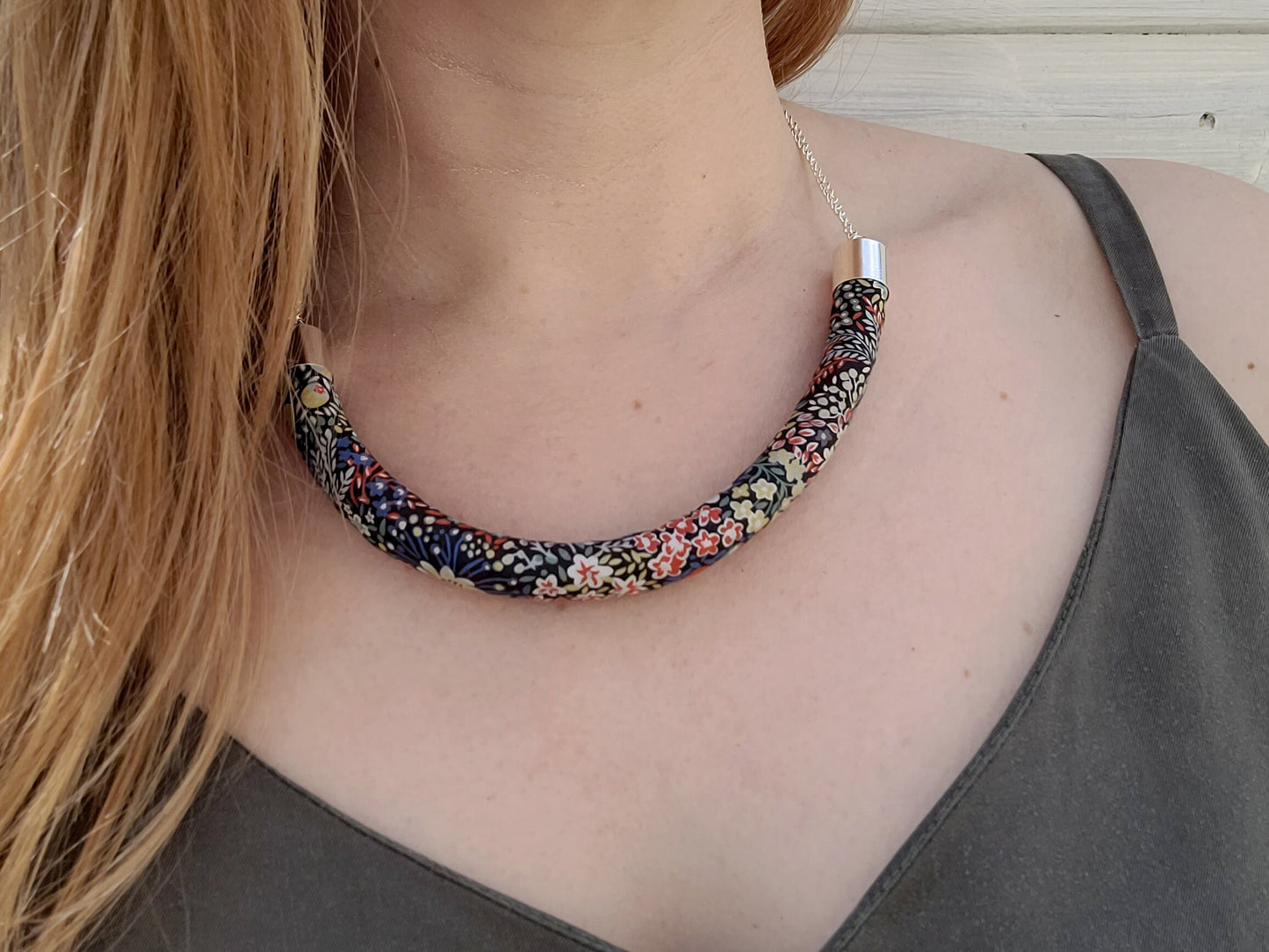 Chunky Rope Pendant - Elderberry