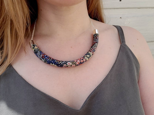 Chunky Rope Pendant - Elderberry