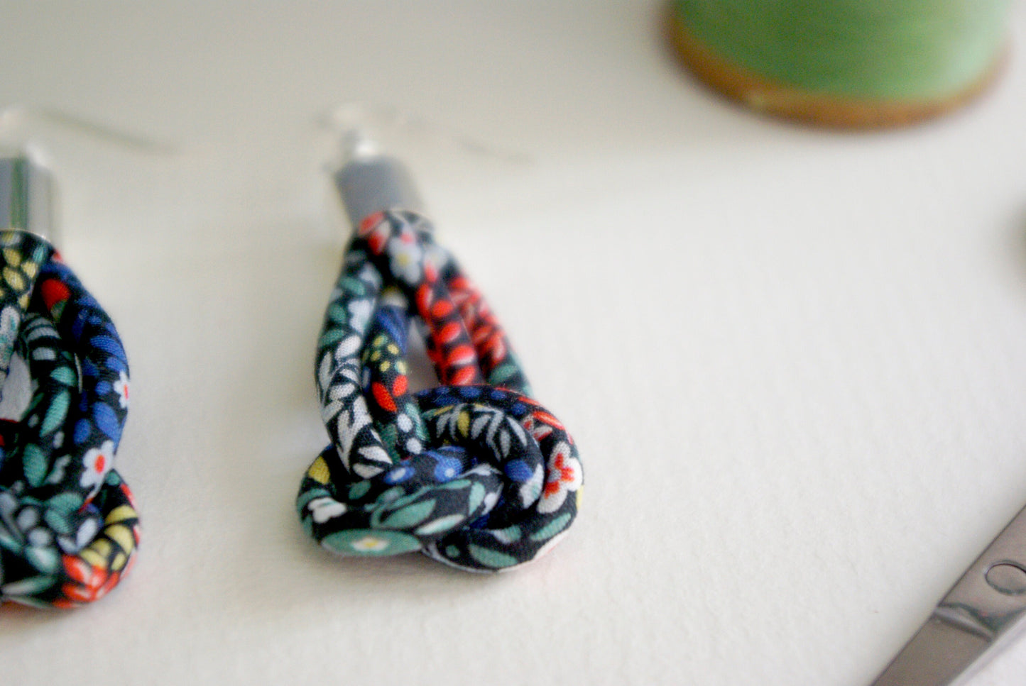 Knot Earrings - Elderberry