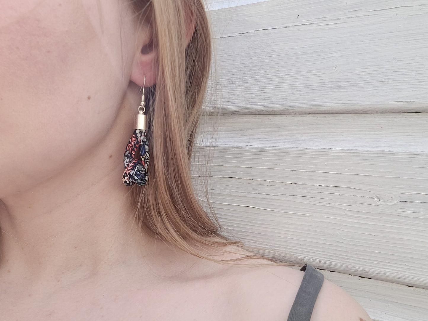 Knot Earrings - Elderberry